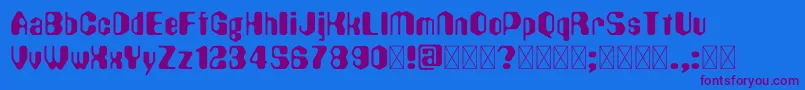 Hexadecimal Font – Purple Fonts on Blue Background