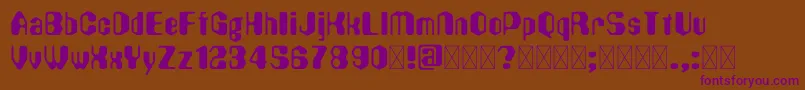 Hexadecimal Font – Purple Fonts on Brown Background