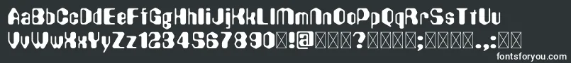Hexadecimal-fontti – valkoiset fontit mustalla taustalla
