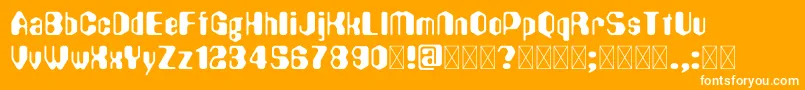 Hexadecimal Font – White Fonts on Orange Background