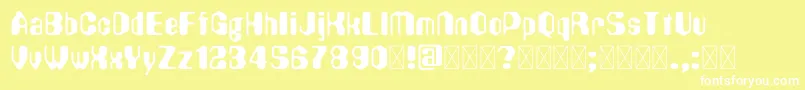 Hexadecimal Font – White Fonts on Yellow Background