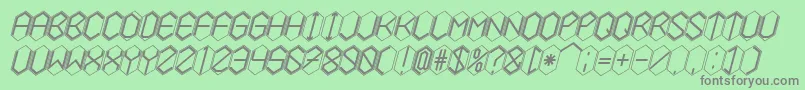 HEXCELLENT Font – Gray Fonts on Green Background