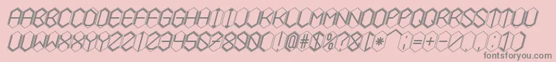 HEXCELLENT Font – Gray Fonts on Pink Background