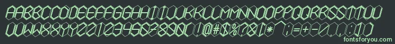 HEXCELLENT Font – Green Fonts on Black Background