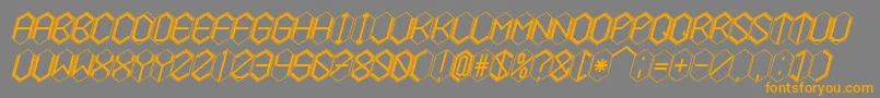 HEXCELLENT-Schriftart – Orangefarbene Schriften auf grauem Hintergrund