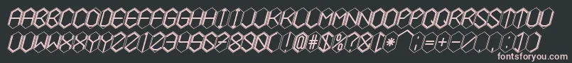 HEXCELLENT Font – Pink Fonts on Black Background