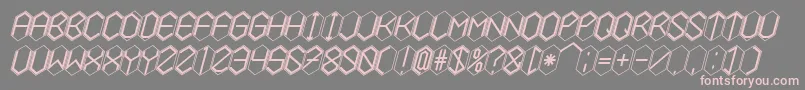 HEXCELLENT-Schriftart – Rosa Schriften auf grauem Hintergrund