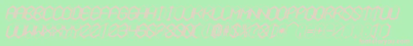 HEXCELLENT Font – Pink Fonts on Green Background