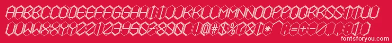 HEXCELLENT Font – Pink Fonts on Red Background