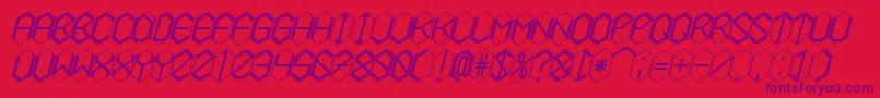 Fonte HEXCELLENT – fontes roxas em um fundo vermelho