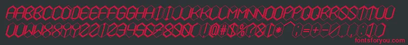 Шрифт HEXCELLENT – красные шрифты на чёрном фоне