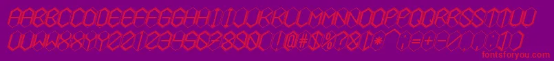 HEXCELLENT Font – Red Fonts on Purple Background