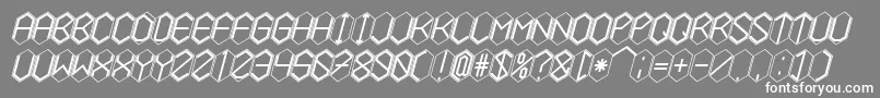 HEXCELLENT Font – White Fonts on Gray Background