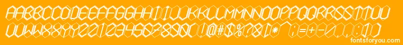 HEXCELLENT Font – White Fonts on Orange Background