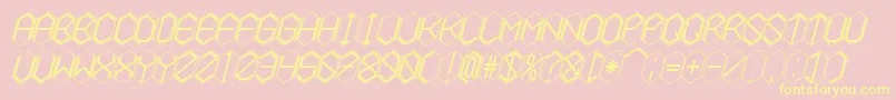HEXCELLENT Font – Yellow Fonts on Pink Background