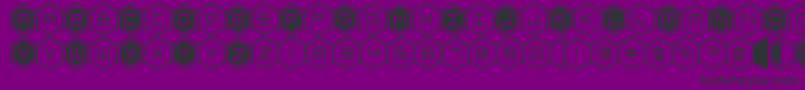 hexgon Font – Black Fonts on Purple Background