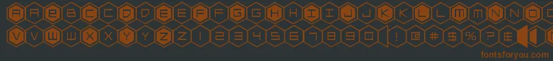 hexgon Font – Brown Fonts on Black Background