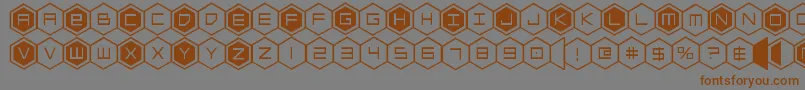 hexgon Font – Brown Fonts on Gray Background