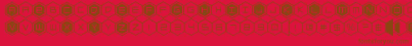 hexgon Font – Brown Fonts on Red Background