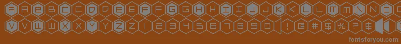 hexgon Font – Gray Fonts on Brown Background