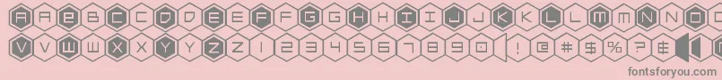 Fonte hexgon – fontes cinzas em um fundo rosa