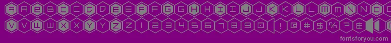hexgon Font – Gray Fonts on Purple Background
