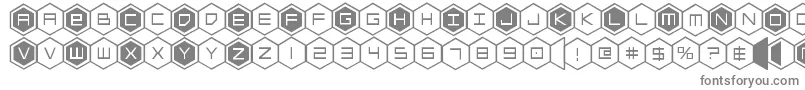 hexgon Font – Gray Fonts on White Background