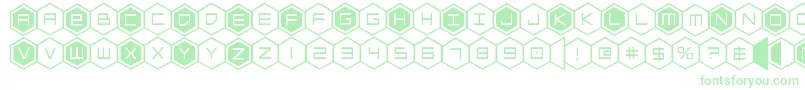 hexgon Font – Green Fonts on White Background
