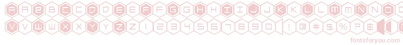 hexgon Font – Pink Fonts on White Background