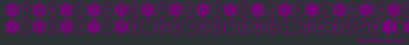 hexgon Font – Purple Fonts on Black Background