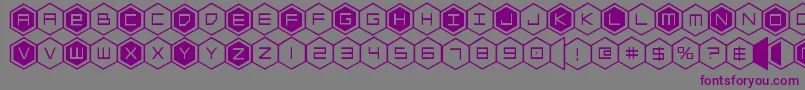 hexgon Font – Purple Fonts on Gray Background