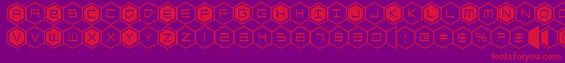 Шрифт hexgon – красные шрифты на фиолетовом фоне