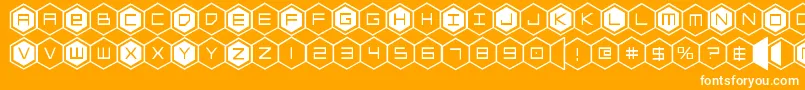 hexgon Font – White Fonts on Orange Background