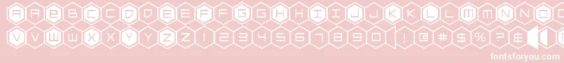 hexgon Font – White Fonts on Pink Background