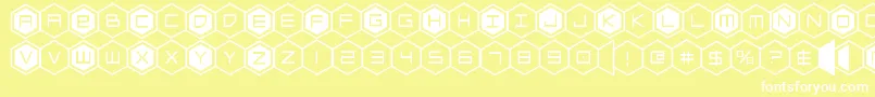 hexgon Font – White Fonts on Yellow Background