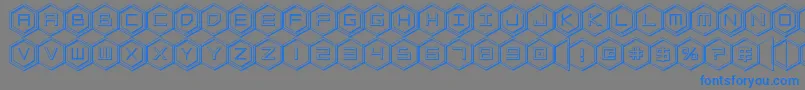 Шрифт hexgon3d – синие шрифты на сером фоне