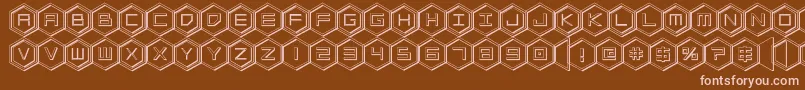 Подробнее о шрифте hexgon3d Шрифт hexgon3d – розовые шрифты на коричневом фоне
