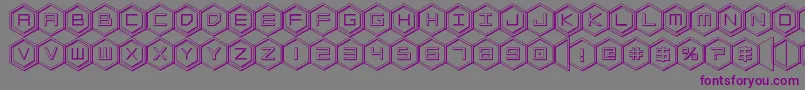 Police hexgon3d – polices violettes sur fond gris