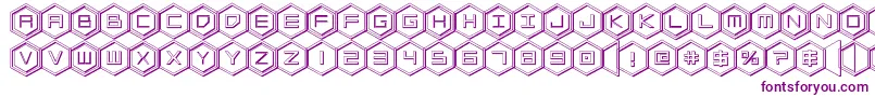 hexgon3d Font – Purple Fonts