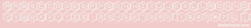 hexgon3d Font – White Fonts on Pink Background