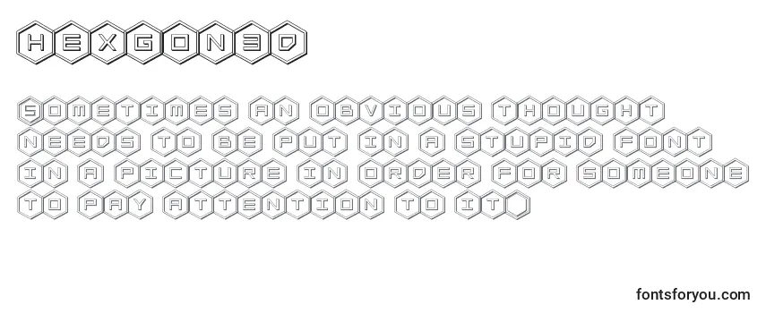 Обзор шрифта Hexgon3d