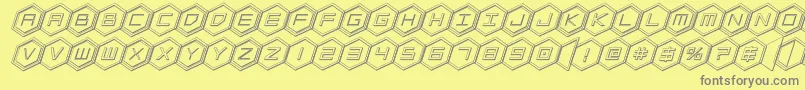 fuente hexgon3dital – Fuentes Grises Sobre Fondo Amarillo