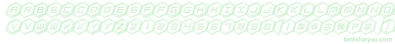 hexgon3dital-Schriftart – Grüne Schriften auf weißem Hintergrund