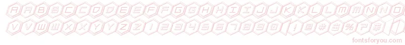 hexgon3dital-Schriftart – Rosa Schriften auf weißem Hintergrund