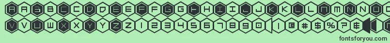 Шрифт hexgonbold – чёрные шрифты на зелёном фоне