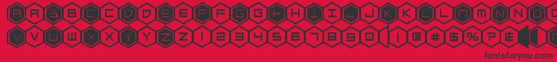 Police hexgonbold – polices noires sur fond rouge
