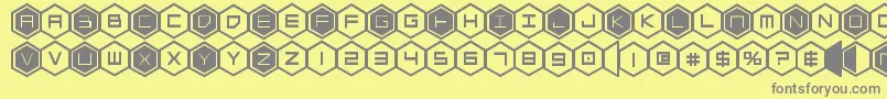 hexgonbold Font – Gray Fonts on Yellow Background
