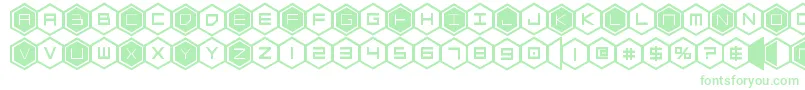 hexgonbold-Schriftart – Grüne Schriften auf weißem Hintergrund