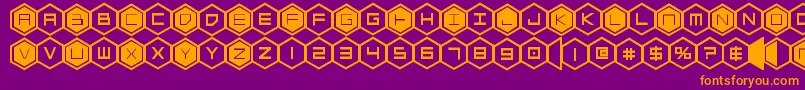 hexgonbold Font – Orange Fonts on Purple Background