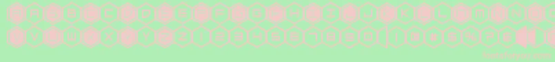 hexgonbold Font – Pink Fonts on Green Background